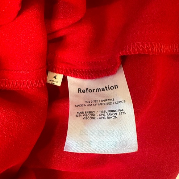 Reformation Pacey Dress in Red; size 4 (worn twice) - Picture 6 of 9